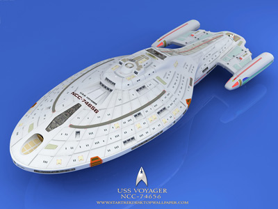 Star Trek 3D Model USS Voyager NCC-74656. Free Star Trek computer desktop wallpaper, images, pictures download