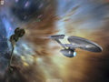 Star Trek Bird Of Prey Chasing USS Enterprise NCC-1701-A, Star Trek, computer desktop wallpapers, pictures, images