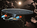 Star Trek USS Enterprise D NCC-1701 In Asteroid Field, Star Trek, computer desktop wallpapers, pictures, images