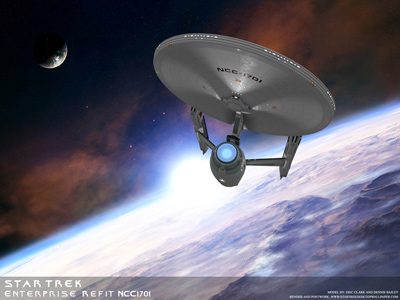 Star Trek Enterprise Refit NCC1701. Free Star Trek computer desktop wallpaper, images, pictures download
