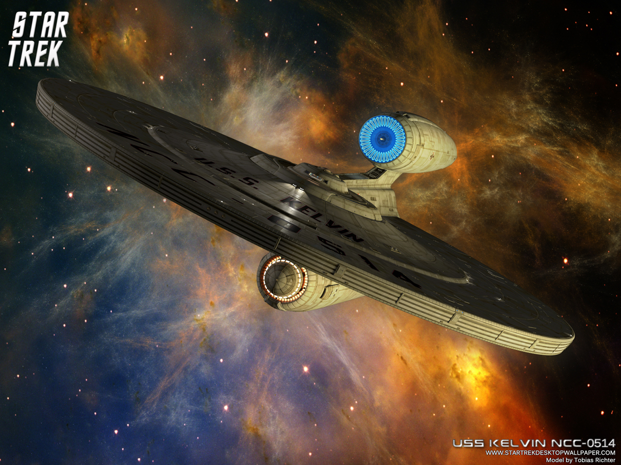 - Star Trek Federation Star Ship USS Kelvin NCC 0514 - free Star Trek computer desktop wallpaper, pictures, images.