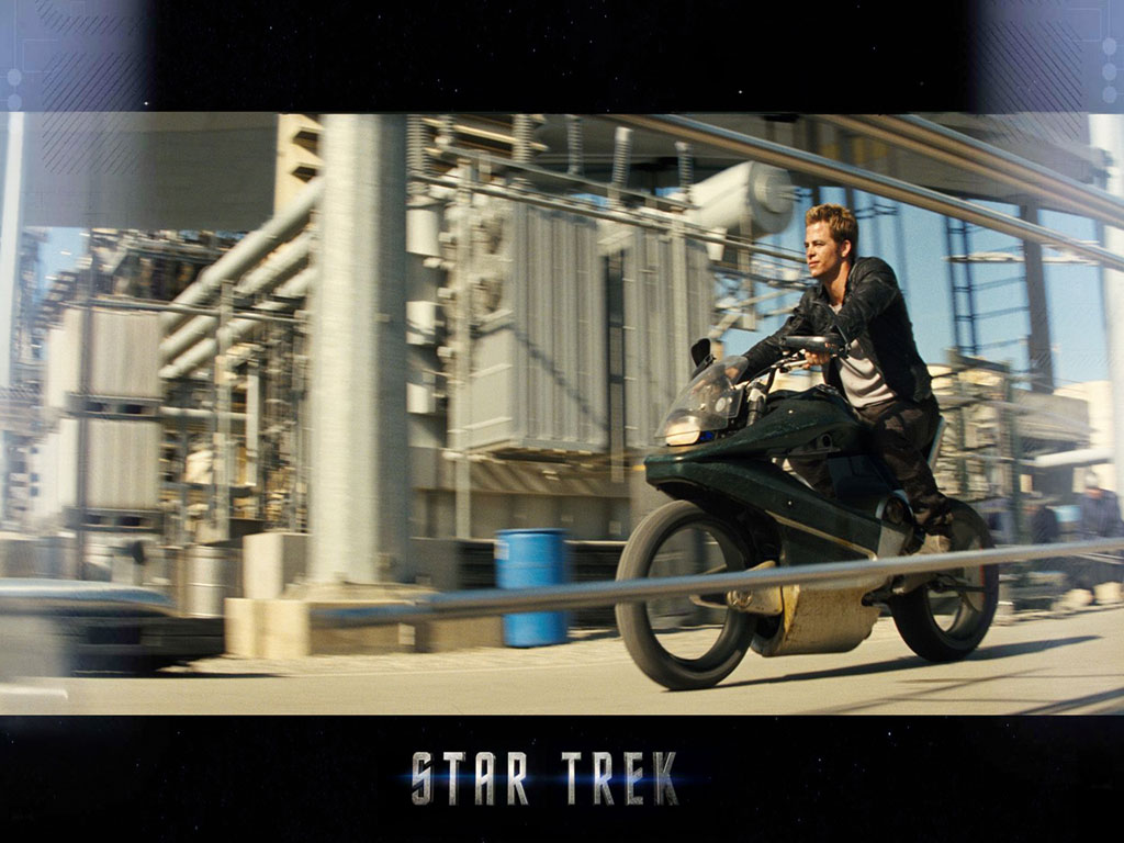 - Star Trek James T. Kirk On Motorbike - free Star Trek computer desktop wallpaper, pictures, images.