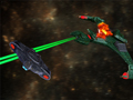 Star Trek Klingon Vor'Cha Attack Cruiser Chasing USS Defiant, Star Trek, computer desktop wallpapers, pictures, images
