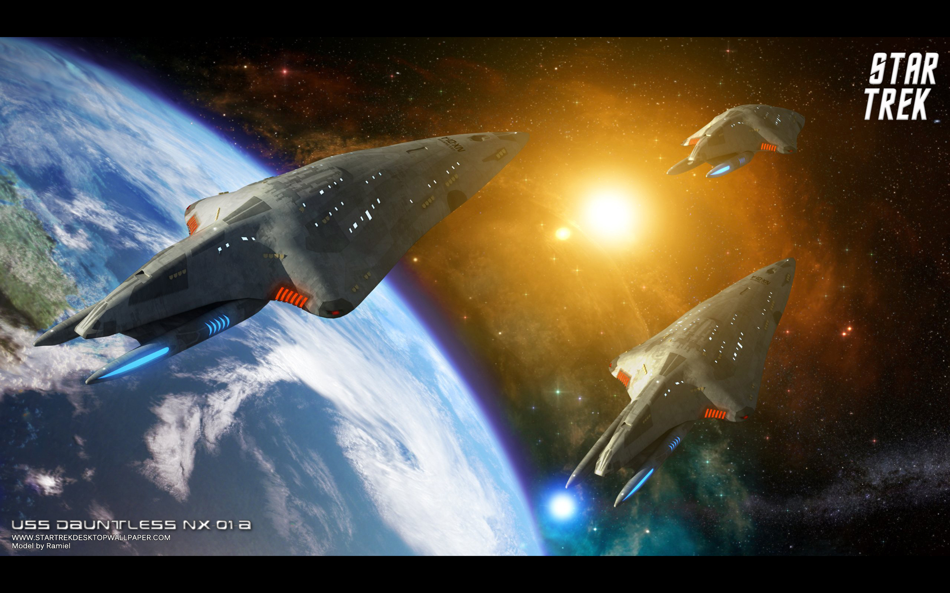 - Star Trek USS Dauntless NX-01-A - free Star Trek computer desktop wallpaper, pictures, images.