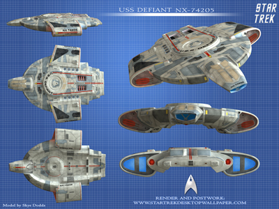 Star Trek USS Defiant NX-74205. Free Star Trek computer desktop wallpaper, images, pictures download
