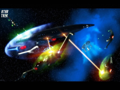 Star Trek USS Enterprise D Versus Klingon Bird Of Prey. Free Star Trek computer desktop wallpaper, images, pictures download