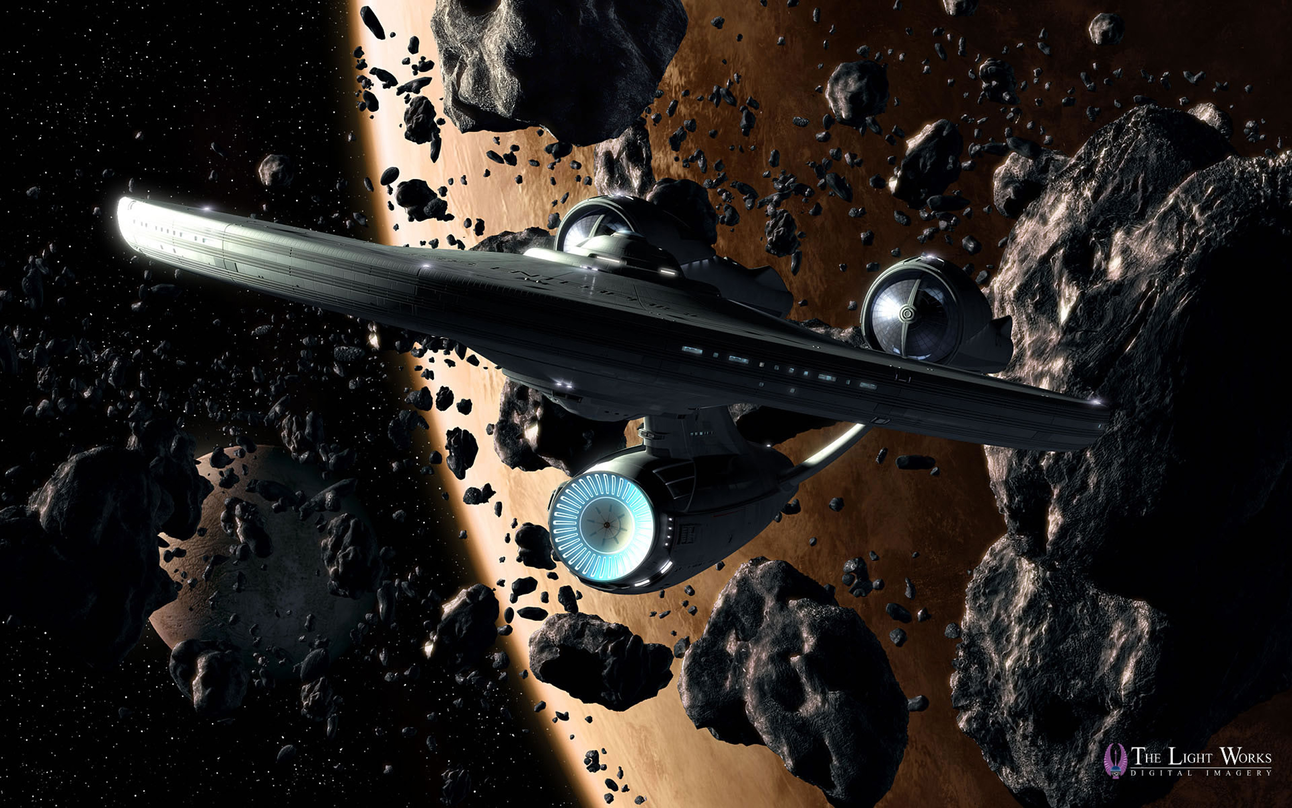 - Star Trek USS Enterprise NCC-1701 In Asteroid Field - free Star Trek computer desktop wallpaper, pictures, images.