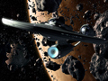 Star Trek USS Enterprise NCC-1701 In Asteroid Field, Star Trek, computer desktop wallpapers, pictures, images