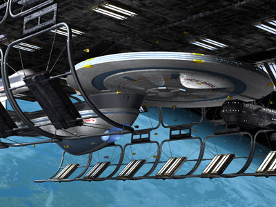 Star Trek USS Excelsior In Spacedock. Free Star Trek computer desktop wallpaper, images, pictures download