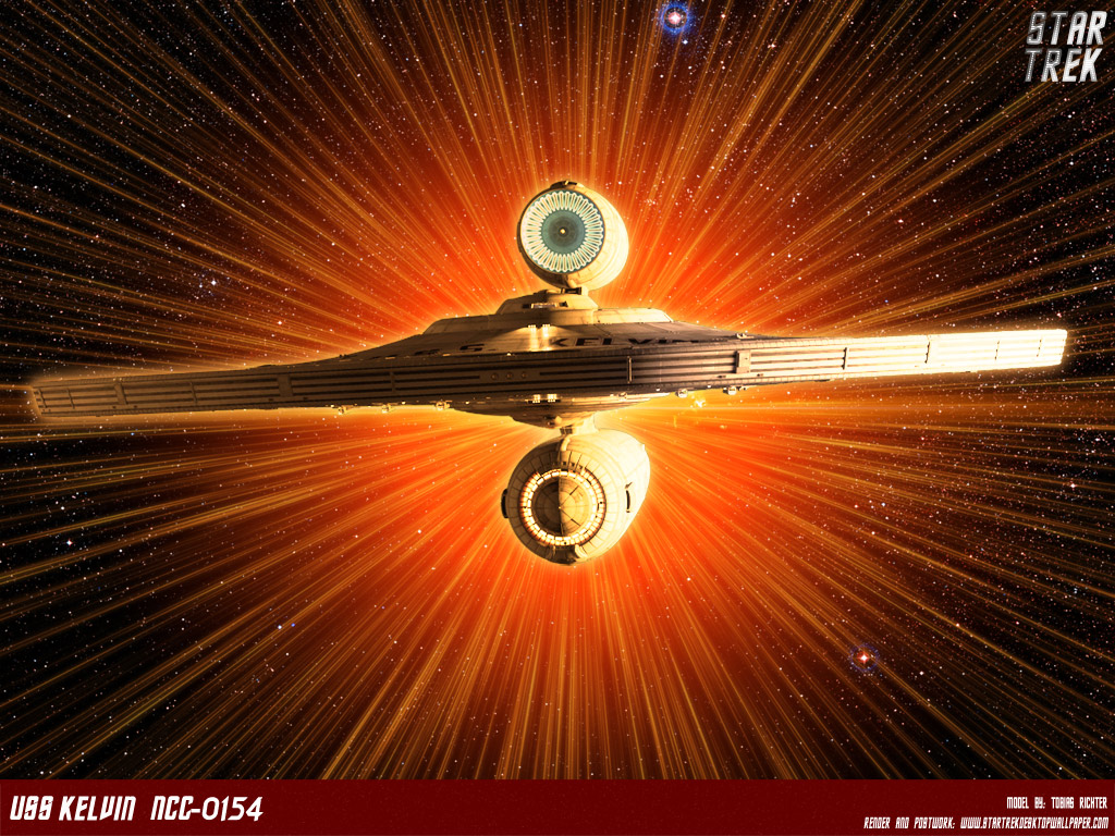 - Star Trek USS Kelvin In Hyperspace - free Star Trek computer desktop wallpaper, pictures, images.