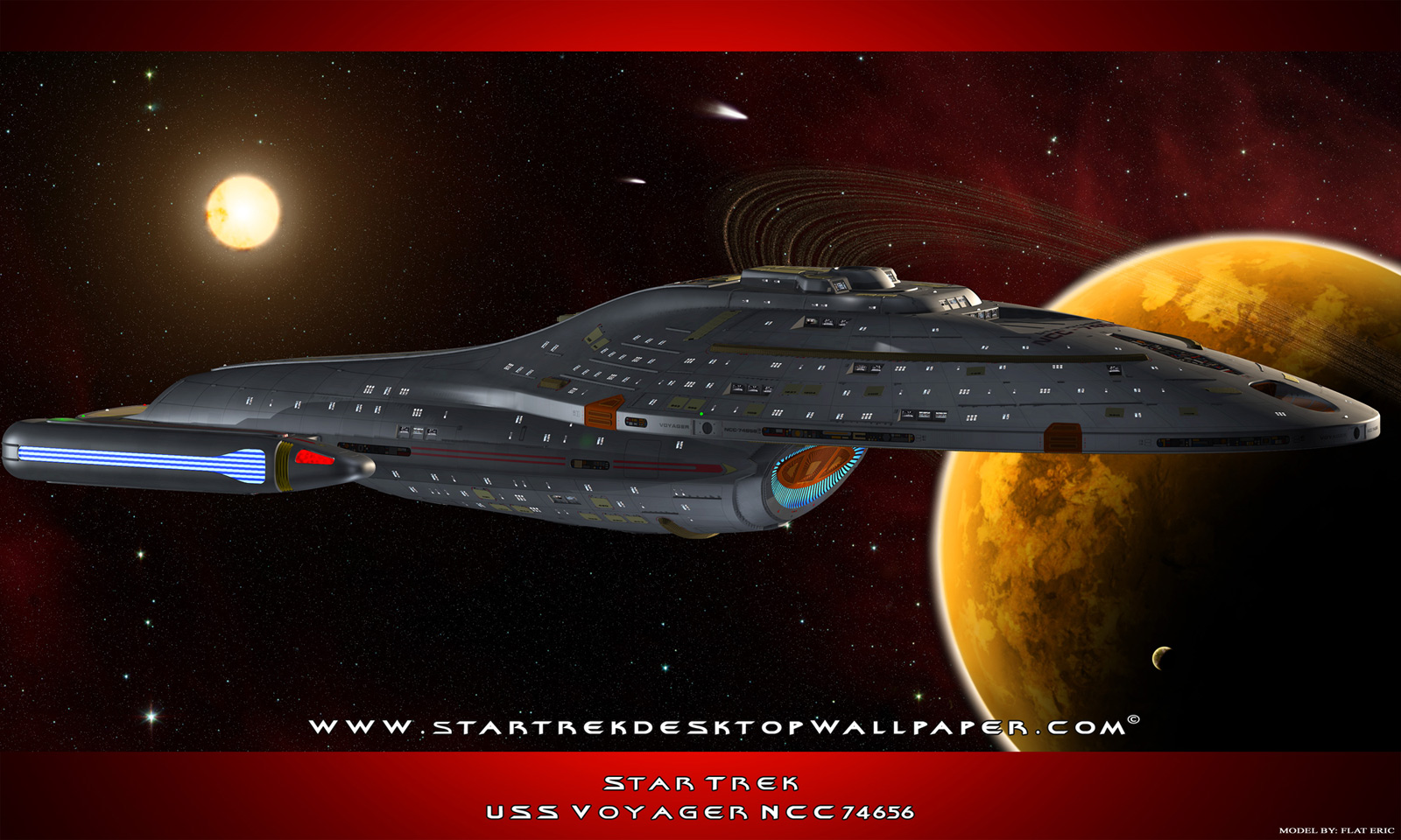 - Star Trek USS Voyager NCC74656 - free Star Trek computer desktop wallpaper, pictures, images.