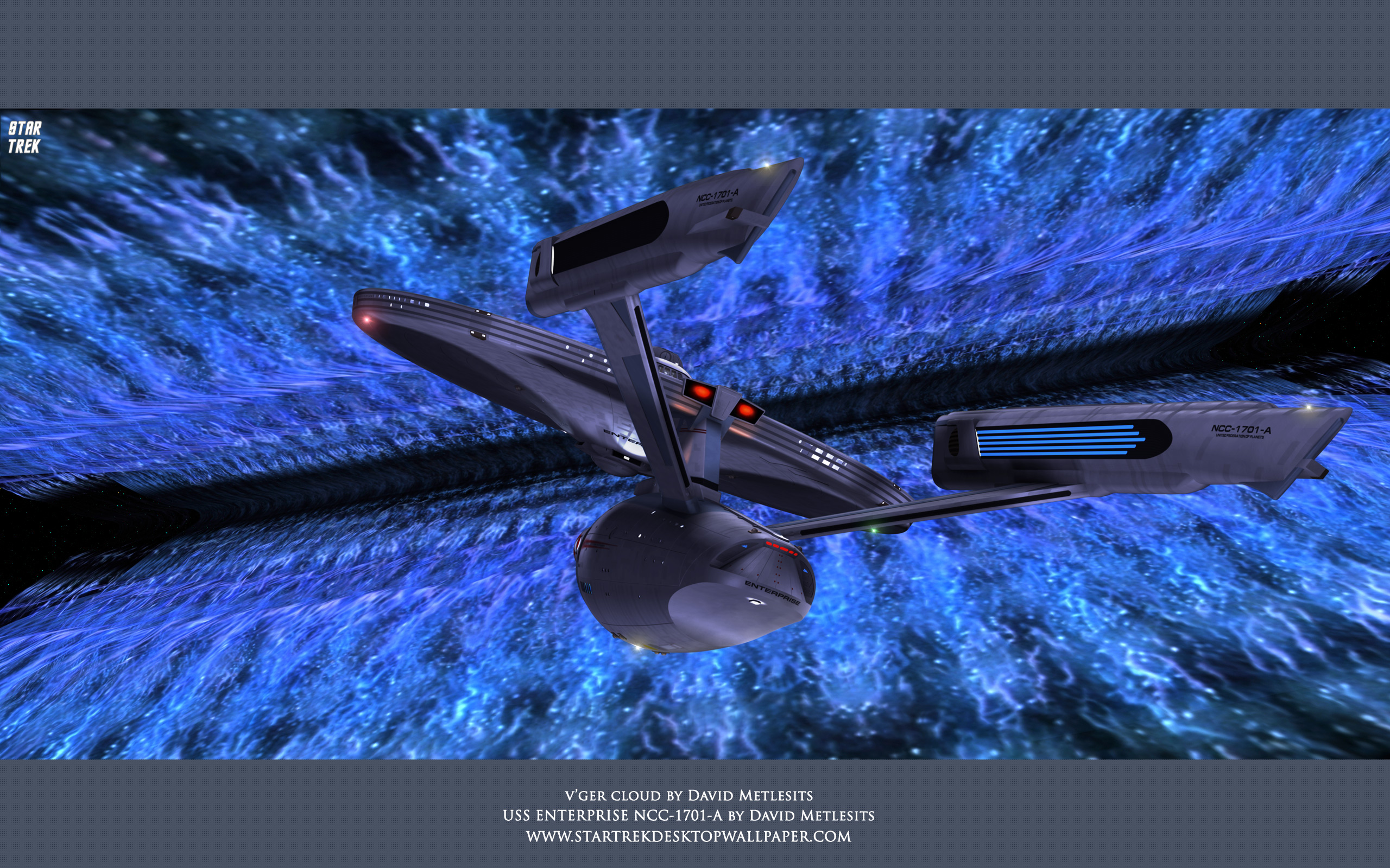 - Star Trek USS Enterprise Intercepting V'Ger Cloud - free Star Trek computer desktop wallpaper, pictures, images.