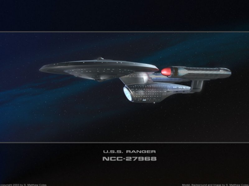 USS Ranger, Ambassador Class Starfleet starship. Free computer desktop wallpaper, pictures, images