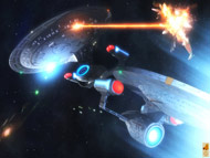 Star Trek Enterprise vs Klingon Space Battle. Free Star Trek computer desktop wallpaper, images, pictures download