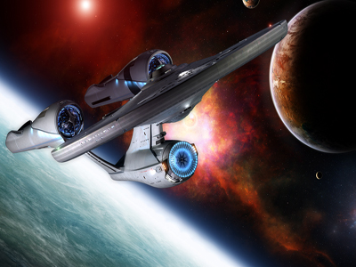 Star Trek USS Enterprise Discovering New Planets. Free Star Trek computer desktop wallpaper, images, pictures download