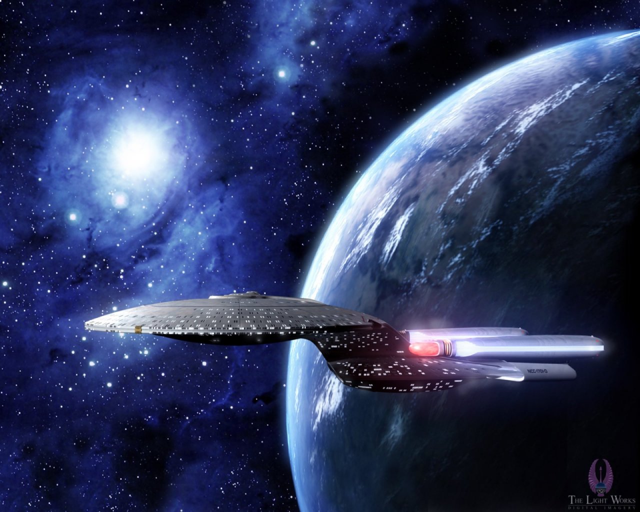 Starfleet USS Enterpise D - Free Star Trek Computer Desktop Wallpaper