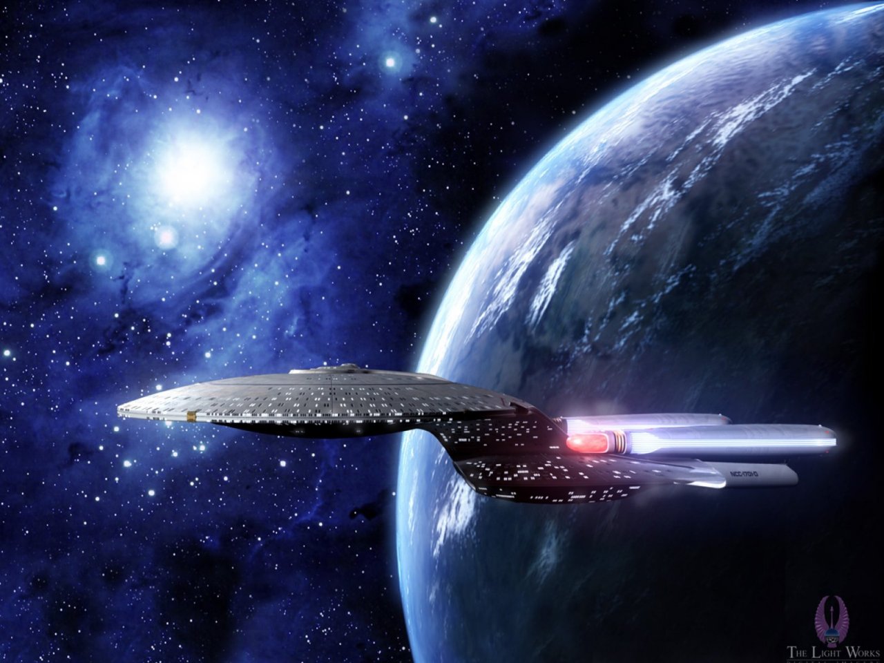 Starfleet USS Enterpise D - Free Star Trek Computer Desktop Wallpaper